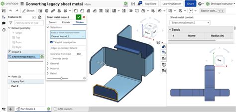 onshape sheet metal model|onshape sheet metal flat pattern.